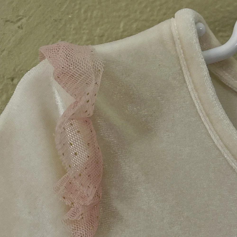 Btween Girls Sz 6 Ballerina Dress Princess Fairy‎ Ivory Pink Velvet Mesh Sparkle